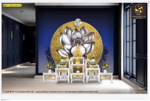 ฉากหลังพระพุทธรูป